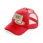 groovysticker 16 red trucker hat