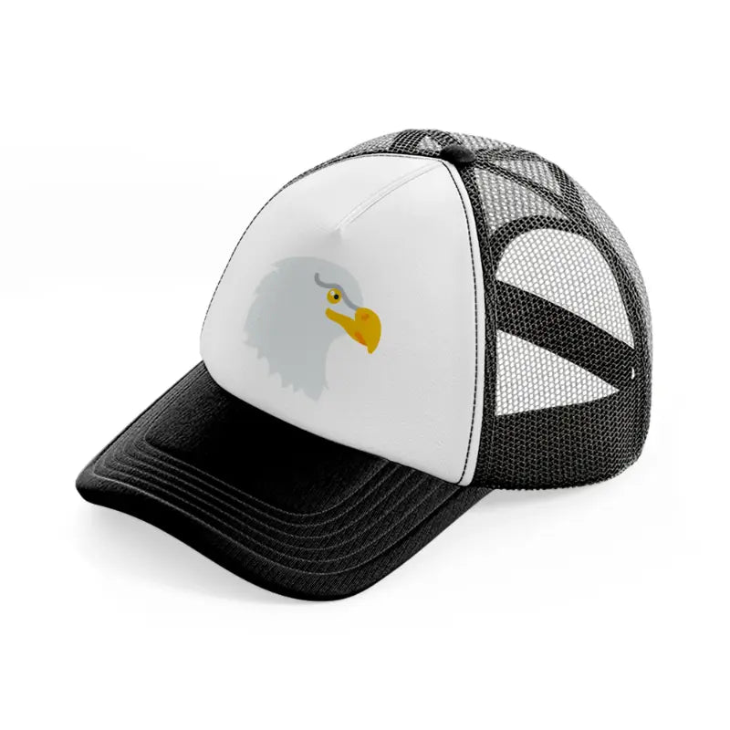 eagle (2) black and white trucker hat