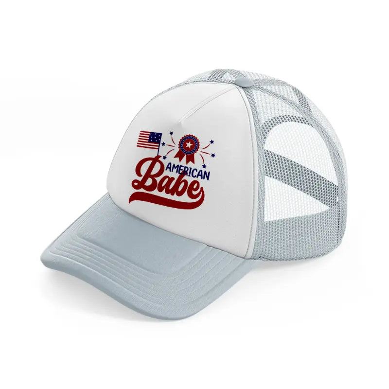 american babe-01-grey-trucker-hat