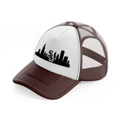 chicago white sox city shape brown trucker hat