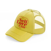 selflove club red-gold-trucker-hat