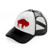 buffalo shape-black-and-white-trucker-hat