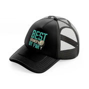 best grandpa by par blue-black-trucker-hat