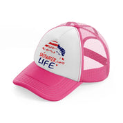 saltwater life-neon-pink-trucker-hat