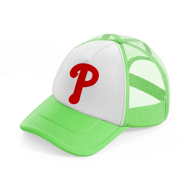 philadelphia phillies emblem-lime-green-trucker-hat