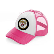 pittsburgh pirates badge-neon-pink-trucker-hat