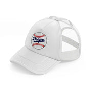 dodgers ball-white-trucker-hat