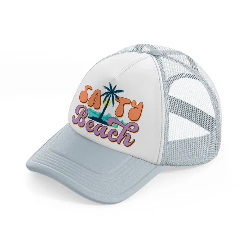 salty beach grey trucker hat