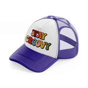 groovy quotes 12 purple trucker hat