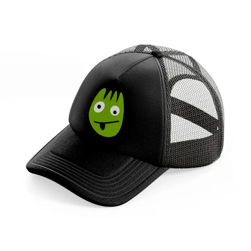 silly monster black trucker hat