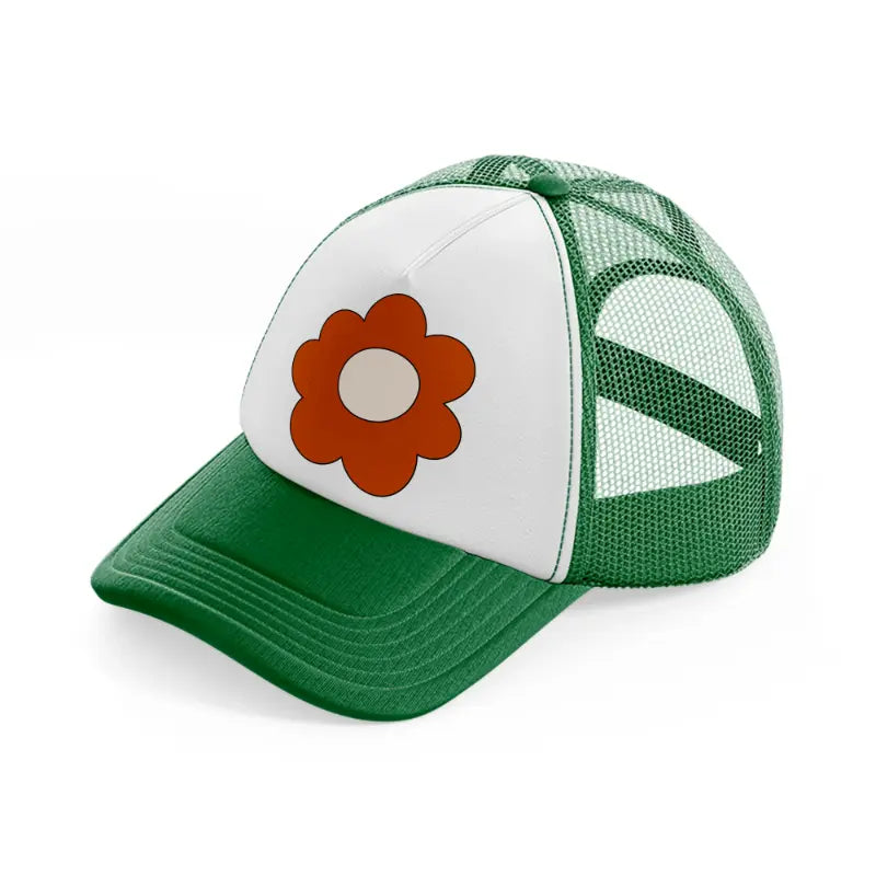 floral elements-42-green-and-white-trucker-hat