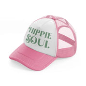 retro elements 105 pink and white trucker hat