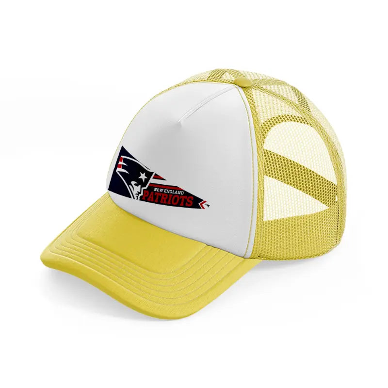 new england patriots flag-yellow-trucker-hat