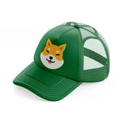 028-shiba inu-green-trucker-hat