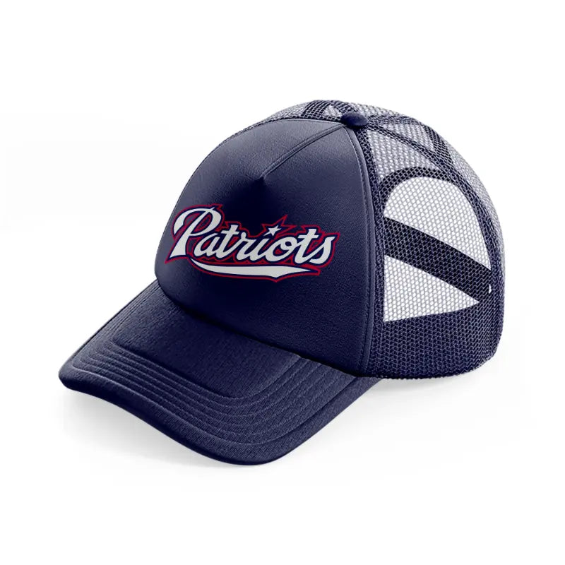 patriots logo-navy-blue-trucker-hat