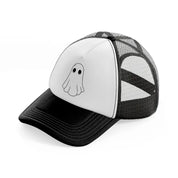 ghost black and white trucker hat