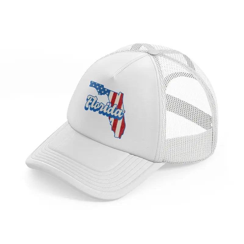 florida flag white trucker hat