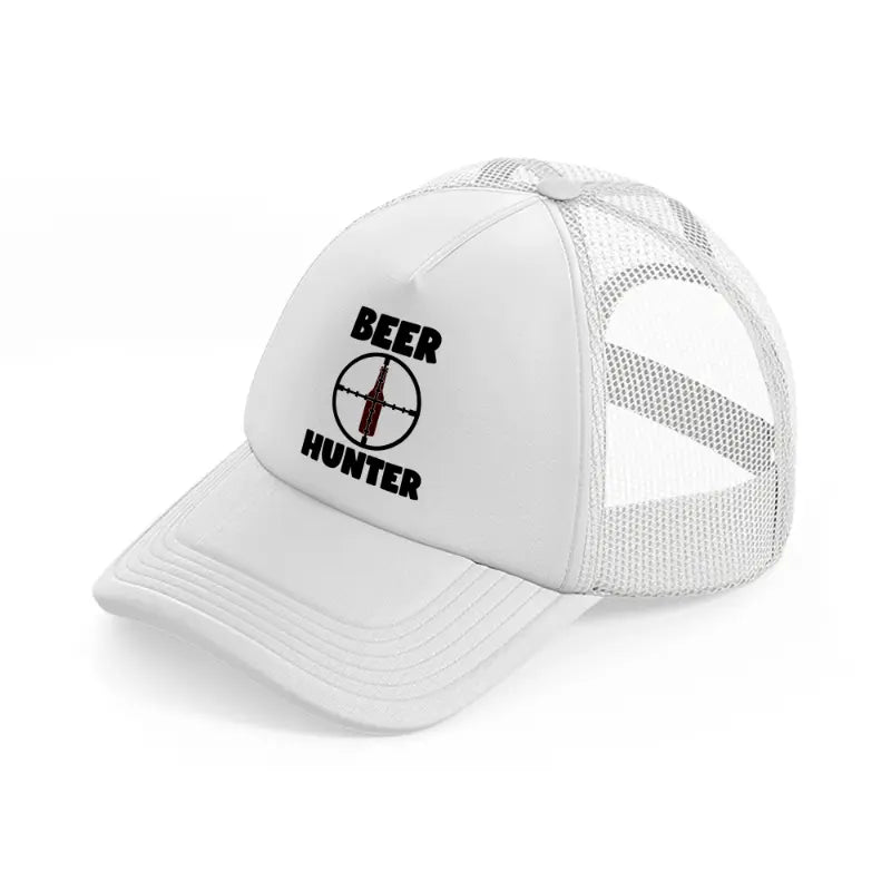 beer hunter-white-trucker-hat