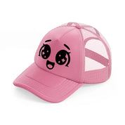 happy delight face-pink-trucker-hat