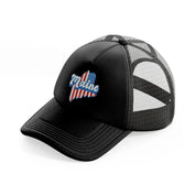 maine flag-black-trucker-hat