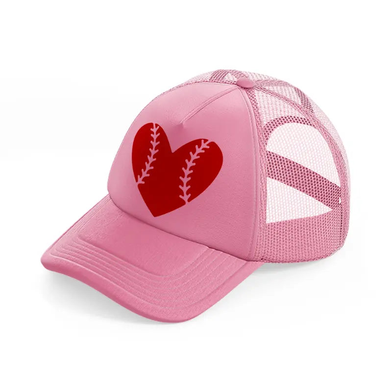 baseball love-pink-trucker-hat