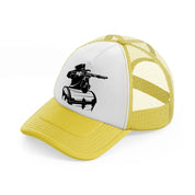 pirate chest yellow trucker hat