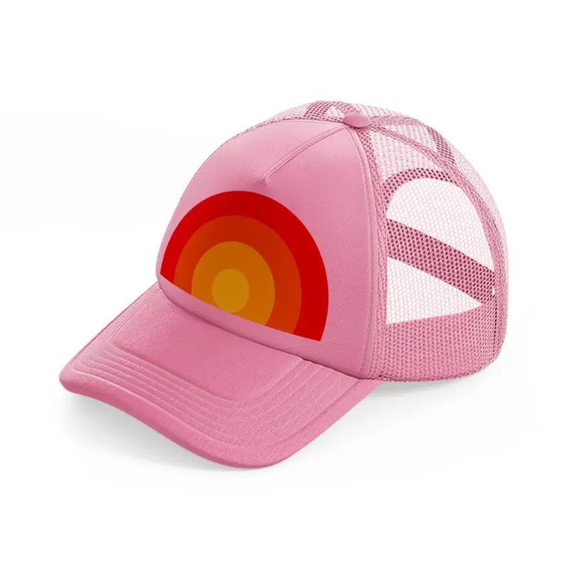 sunset abstract-pink-trucker-hat
