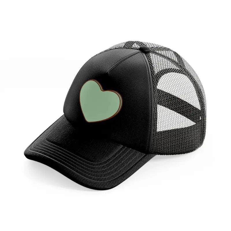 green heart-black-trucker-hat