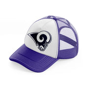 los angeles rams emblem-purple-trucker-hat