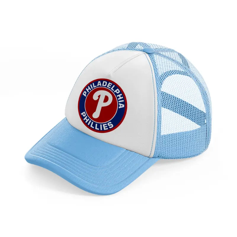 philadelphia phillies badge-sky-blue-trucker-hat