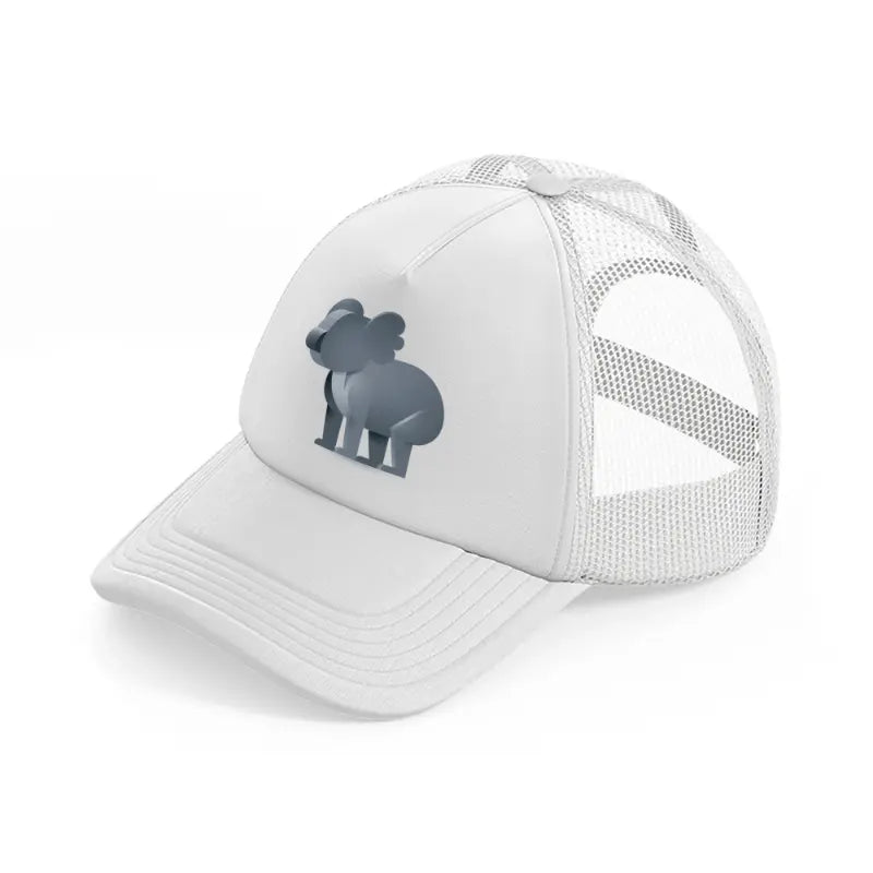 004 koala white trucker hat