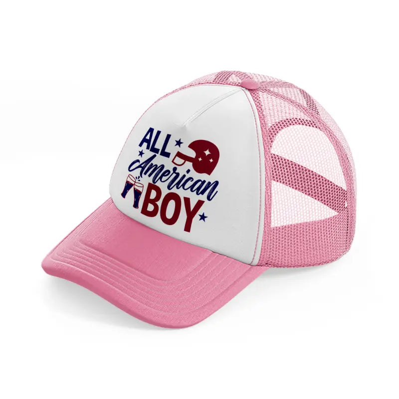 all american boy-01-pink-and-white-trucker-hat