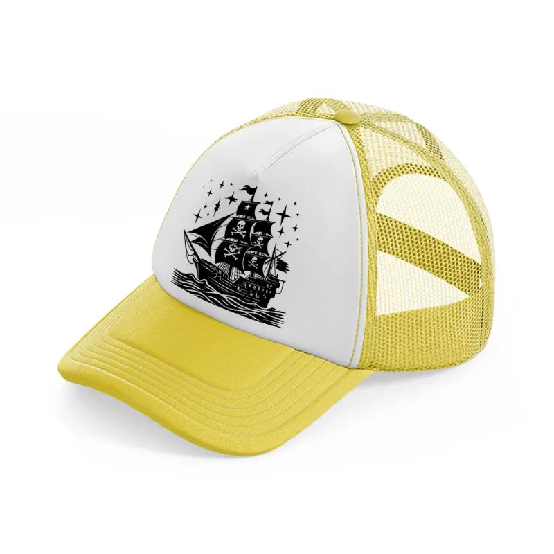 ship stars-yellow-trucker-hat