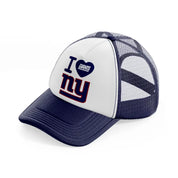 i love new york giants-navy-blue-and-white-trucker-hat