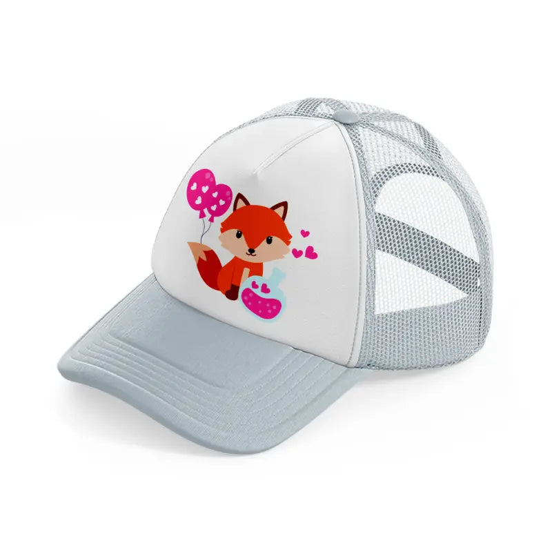 lovely fox grey trucker hat