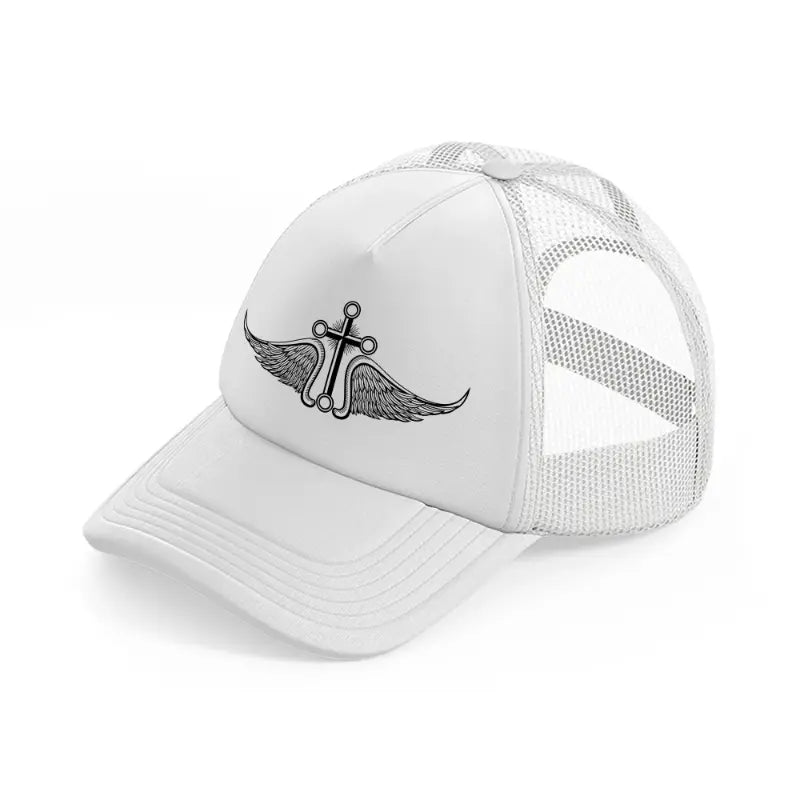 cross wings-white-trucker-hat