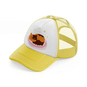 015 carpet yellow trucker hat