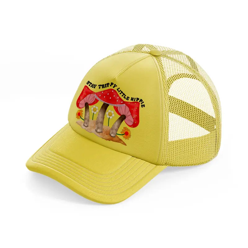 mashroom gold trucker hat