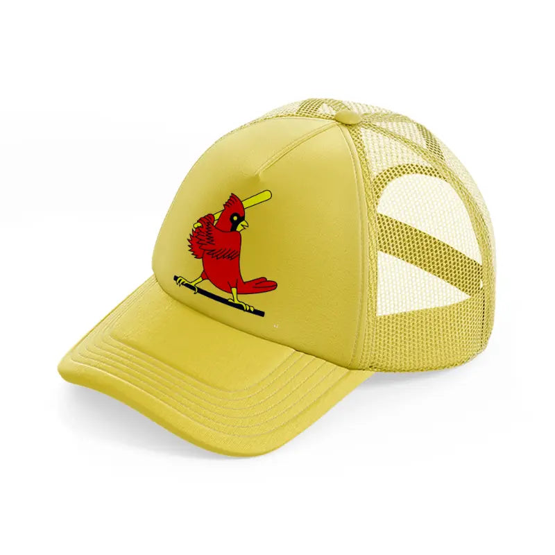 st louis cardinals bird-gold-trucker-hat