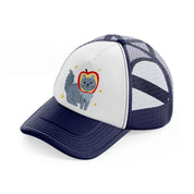 022 costume navy blue and white trucker hat