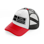 ford mercury-red-and-black-trucker-hat