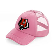 cincinnati bengals emblem-pink-trucker-hat