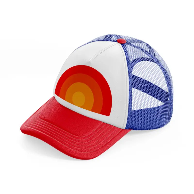 sunset abstract multicolor trucker hat