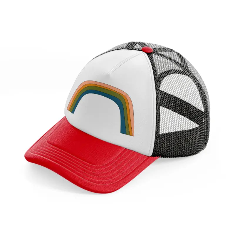 groovy shapes 01 red and black trucker hat