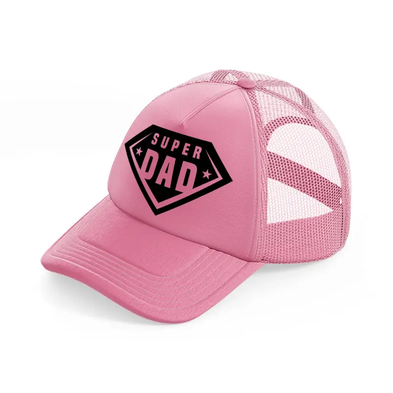 super dad black pink trucker hat