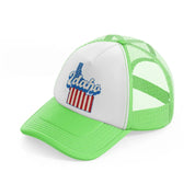 idaho flag-lime-green-trucker-hat