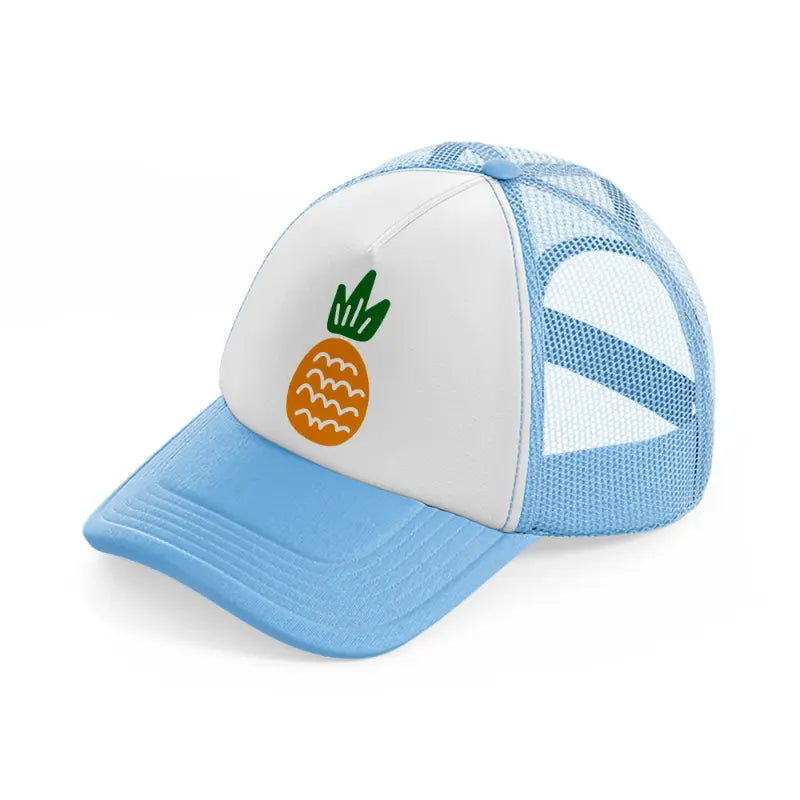 pineapple doodle-sky-blue-trucker-hat