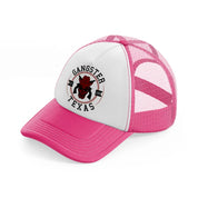 gangster texas neon pink trucker hat