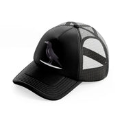 047 crow black trucker hat