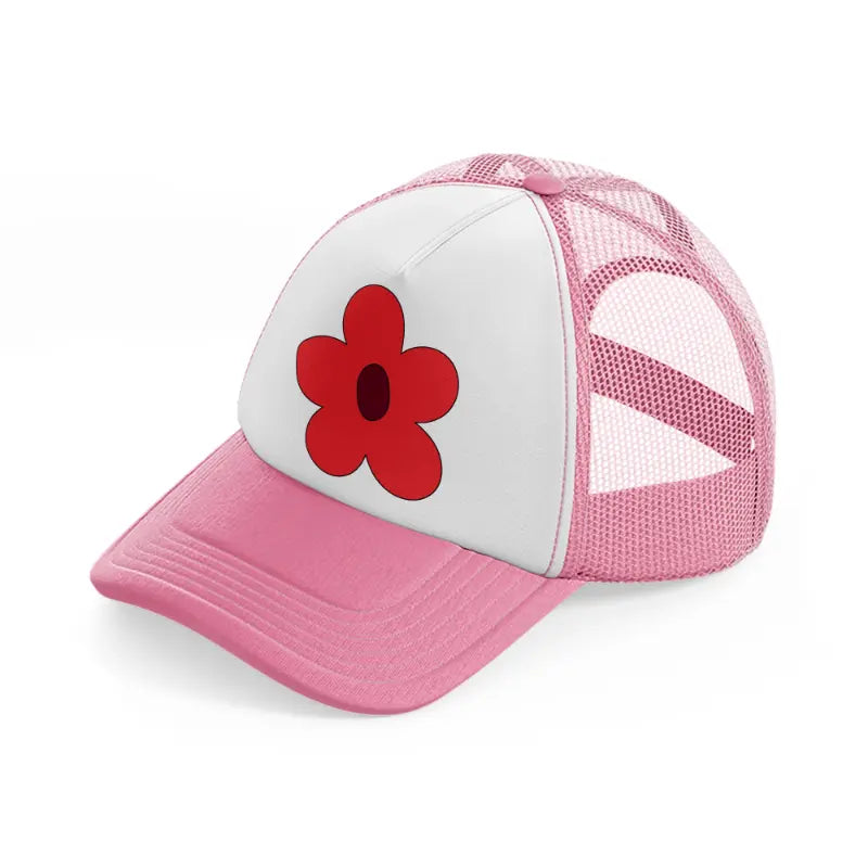 floral elements-41-pink-and-white-trucker-hat